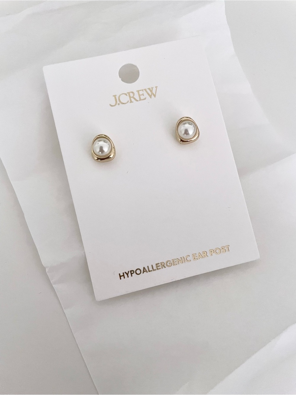 NWT J.Crew Pearl Stud Earrings